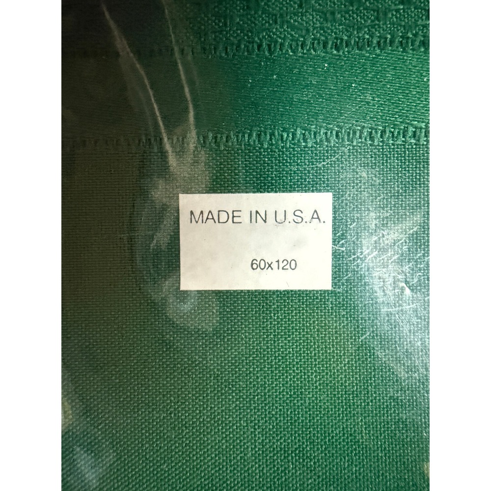 DIPLOMAT VISA Vintage Green Tablecloth -First Lady Comparison Invited - 60x120" - Picture 4 of 6